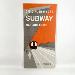 1961 York City Subway Vintage Travel Brochure Line Map Ny Transit History