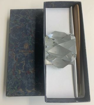 Rare St Louis France Crystal Diamant Letter Opener 225th Anniversary Box
