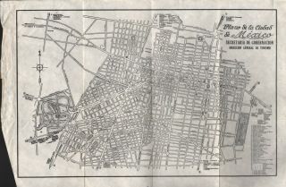 Vintage Map Of Mexico City