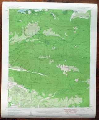 San Gorgonio Mountain Big Bear Lake California Vintage Usgs Topo Map 1954