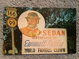 Vintage Postcard Of Sedan,  Kansas,  Birthplace Of Famous Clown Emmett Kelly