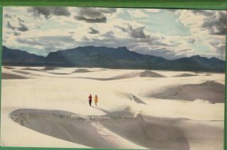 Vintage Mexico Nm Postcard The White Sands National Monument Alamogordo 1957