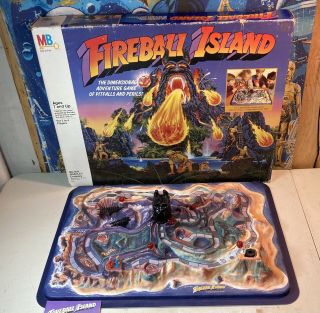 Vintage 1986 Milton Bradley Fireball Island Board Game 100 Complete