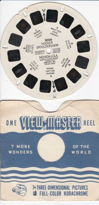 View Master Reel Sp - 9008 Hoover (boulder) Dam Nevada Scenic Auto Tour By Sawyer