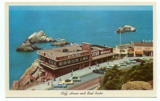 Vintage View Of The Cliff House Restaurant San Francisco California Postcard