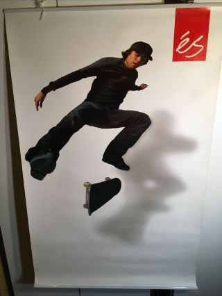 Eric Koston Es Shoes Contract Team Vinyl Banner Poster 31” X 48” Rare Skateboard