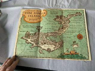 Disneyland Vintage Tom Sawyer Island Map Brochure Folded 1957 Walt Disney Prod