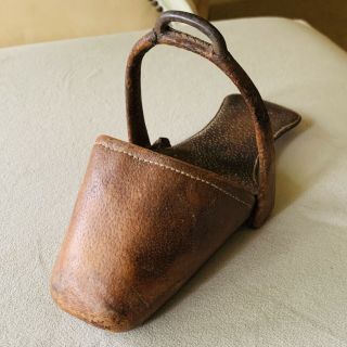 Rare Antique Leather Side Saddle Slipper Stirrup