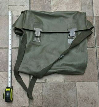 Vintage Nos Swiss Army Military Homa Green Map Document Messenger Bag