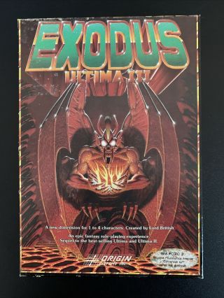 Vintage Ultima Iii Exodus Ibm - Pc 5.  25 Disk Cloth Map Books Complete