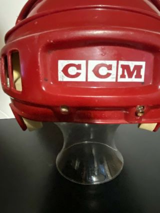 Vintage Red CCM HT2 Hockey Helmet Rare Hard to Find 2