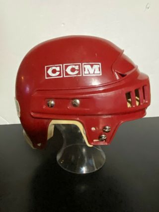 Vintage Red CCM HT2 Hockey Helmet Rare Hard to Find 3