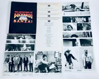 Vintage 1984 " Adventures Of Buckaroo Banzai " Press Release Kit W/ B&w Photos
