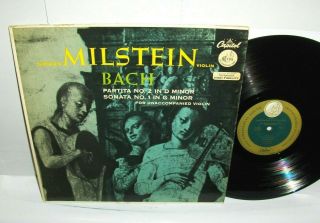Bach / Nathan Milstein - Partita No.  2 & Sonata No.  1 Lp Very Rare 1st Press Nm -
