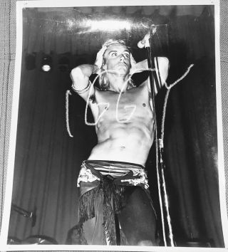 Iggy Pop & The Stooges Band Rare 1973 Press Photo - Live Stage Performance Shot