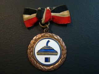 Rare 1936 German Winter Olympic Games German Curling Enameled Medal