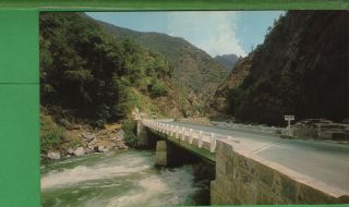 Vintage California Ca Postcard Kings River Canyon National Park Bridge Boyden