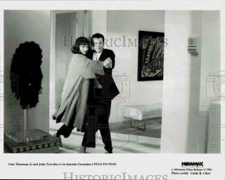 1994 Press Photo Uma Thurman,  John Travolta In " Pulp Fiction " Movie - Ttp07320