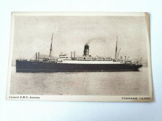 Vintage Postcard Cunard R.  M.  S.  Ausonia Ship