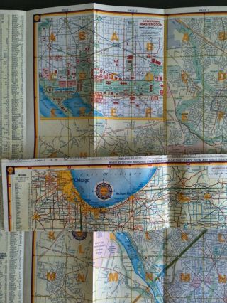2 Vintage 1958 Shell Oil Gas Station Travel Road Maps,  Indiana & Washington D.  C. 3