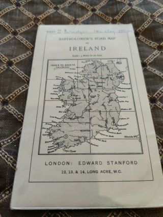 Vintage Cloth Ordnance Survey Map Of Belfast And North East Ireland