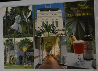 Vintage Postcard Raffles Hotel Singapore 1970s??
