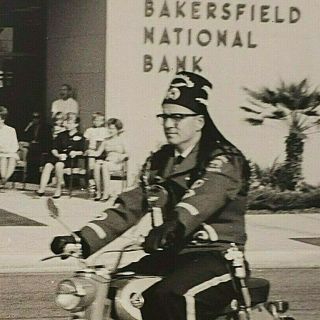 Vintage Bakersfield National Bank California Shriner Motorcycle Biker Bike Photo