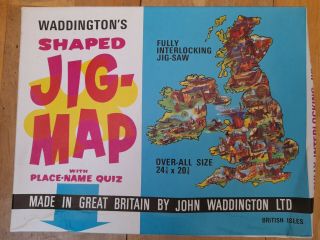 Vintage Waddingtons Jig Map British Isles.  No 560