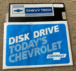 Rare 1987 Chevy Tech Chevrolet 5.  25 " Floppy Disk Software Pc Ibm Apple Iie C64