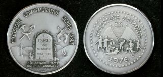 1976 Tombstone Arizona Helldorado Days.  999 Fine Rare Silver Round Ok Corral