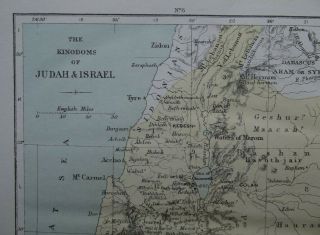 Antique Map: The Kingdoms of Judah & Israel by Henry Courtier,  1891,  Colour 2