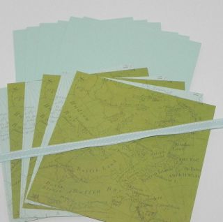 Vintage Arctic Map Sky 6 X6 Doublesided Designer Paper Cardstock Stampin Up