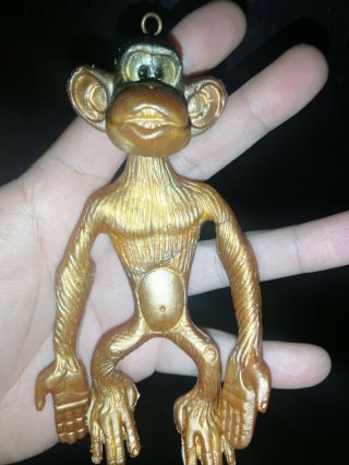 Oily Jiggler Monkey Russ Berrie 60s Very Rare Shinning