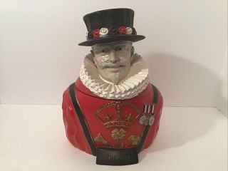 Rare Vintage Beefeater Gin Container 10.  5” Tall Plastic Resin