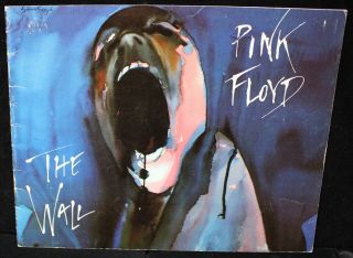 1981 Pink Floyd " The Wall " Concert Tour Program Book - Rare Blue Version
