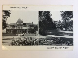 Vintage Postcard: Springfield Court,  Seaview,  Isle Of Wight C1960s