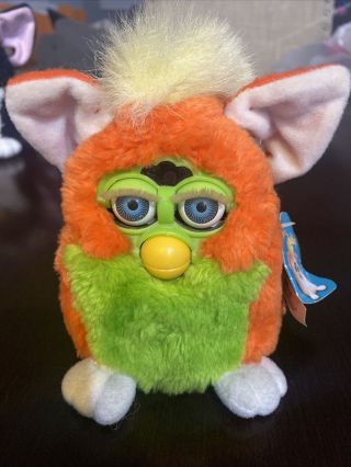 Rare Furby Babies Orange Green 1999 Tiger Electronics With Tags