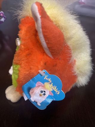 Rare Furby Babies Orange Green 1999 Tiger Electronics with tags 2
