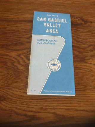 Vintage Aaa Socal Map : San Gabriel Valley Area 3 - 87
