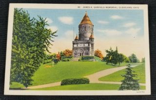 Vtg James A.  Garfield Memorial Cleveland,  Ohio Sa - H1762 Postcard
