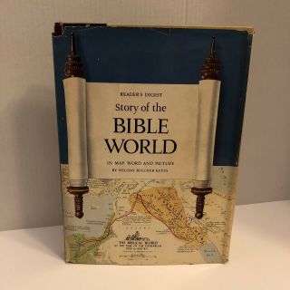 Vintage Readers Digest Story Of The Bible World Hardcover Book 1962 With Map Vtg