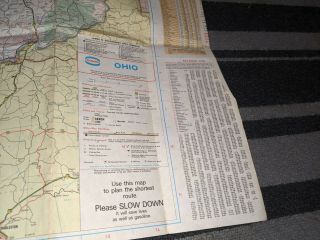 Vintage 1980’s SOHIO Road Map Of Ohio Extremely Cool And Rare Version 2