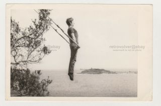 Handsome Young Man Dangerous Swing Abyss Abstract Unusual Weird Odd Snapshot