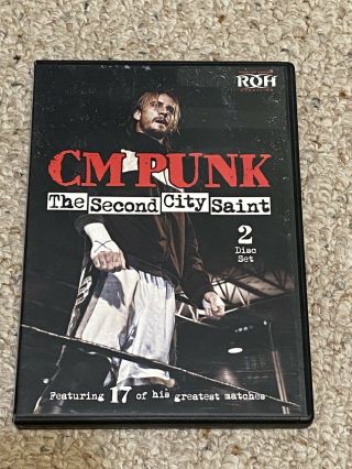 Roh Ring Of Honor Cm Punk The Second City Saint (dvd,  2012,  2 - Disc Set) Rare Htf