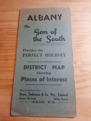 Vintage Albany Road Maps Wa Australia