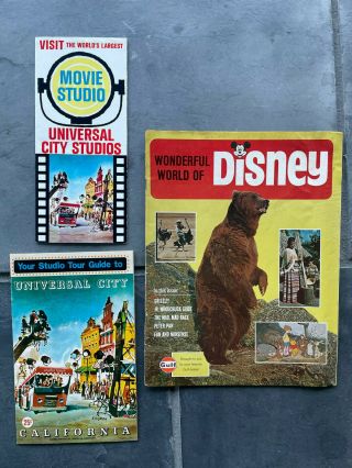 Vintage 1960s Universal City Studios Brochures Price Lists Maps,  Disney Mag