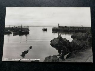 Mevagissey,  Cornwall,  Vintage 1950s Real Photo Postcard,  The Harbour.