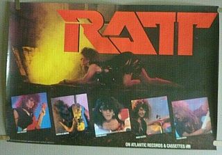 Rare Ratt Out Of The Celler 1984 Vintage Music Store Promo Poster