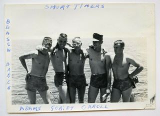 18 Vintage Photo Handsome Affectionate Swimsuit Soldier Boys Men Snapshot Gay