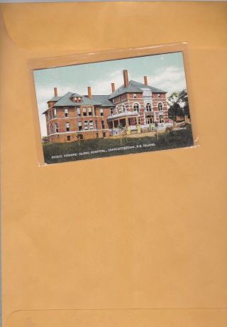 Vintage Prince Edward Island Hospital Charlottetown P.  E.  I.  Canada Postcard.
